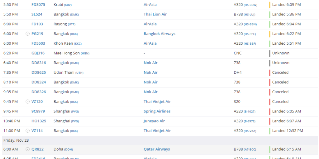 22日チェンマイ空港到着