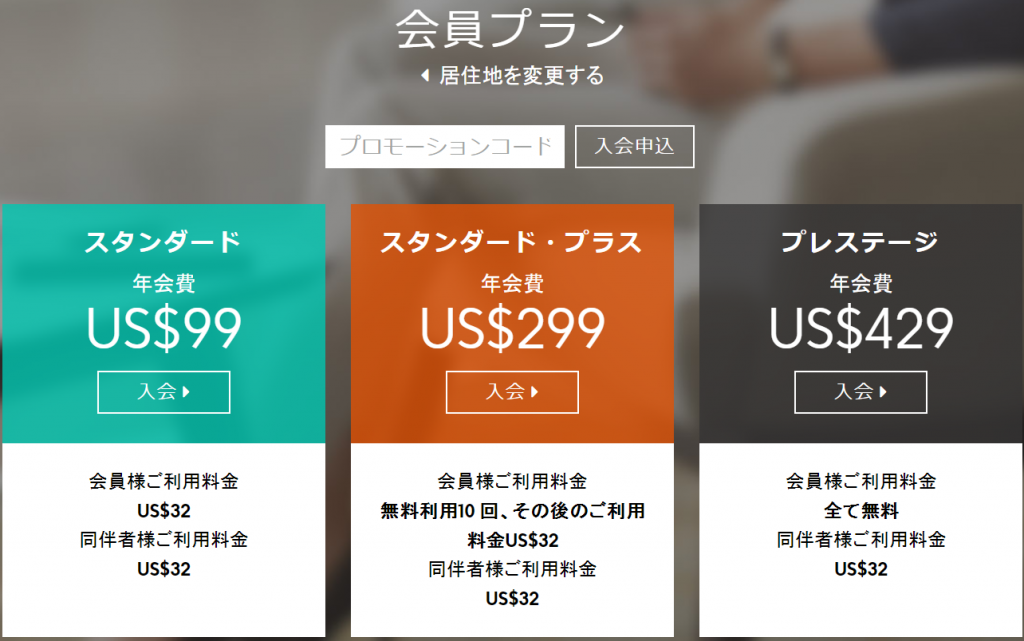 プライオリティパスの年会費