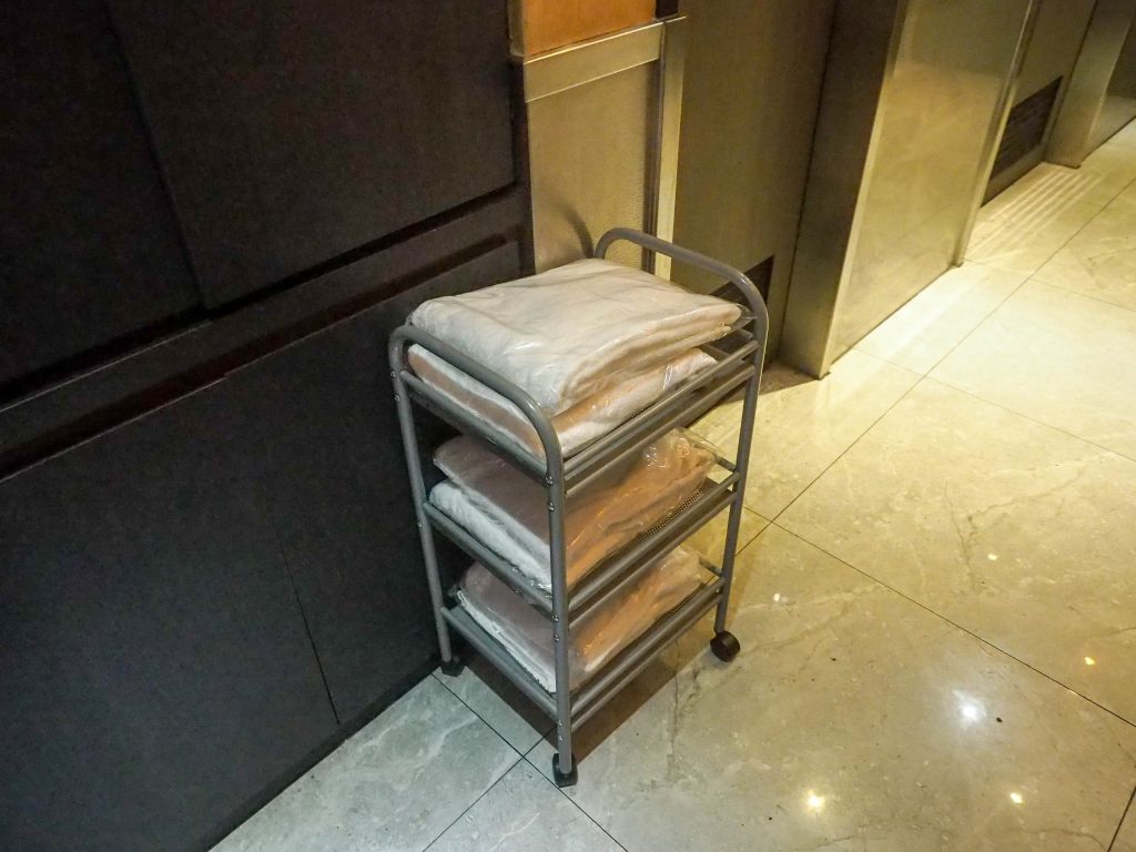 タオルは自由に取るスタイル