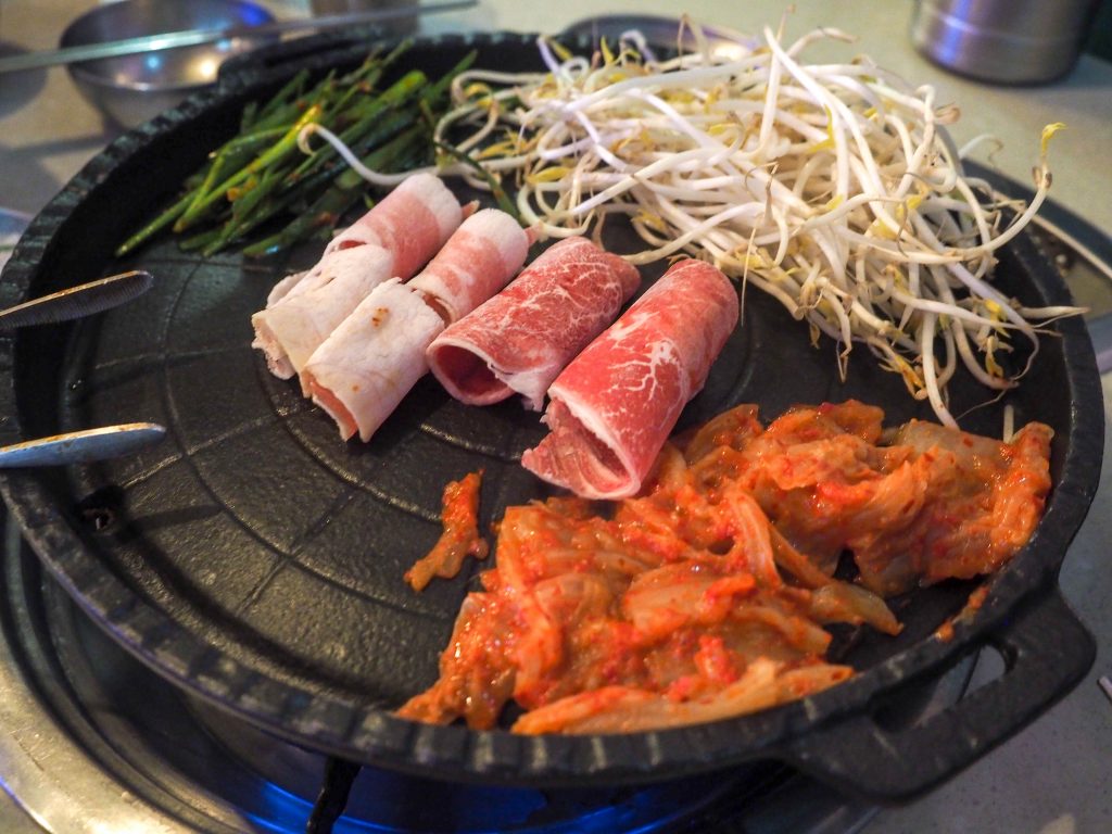キムチと一緒に焼いていた宅